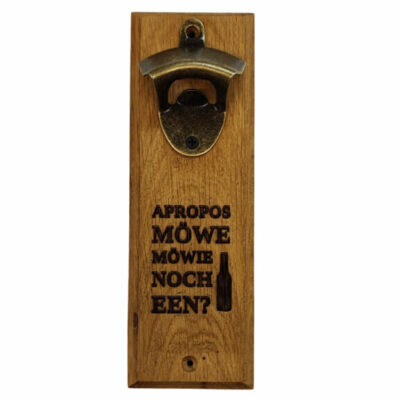 Wand-Flaschenöffner "Apropos Möwe" aus Eiche