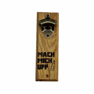 Wandflaschenöffner Wandhalter Flaschenöffner Wandhalterung Bierflaschen Öffner aus Eichen Eichenholz Bierflaschenöffner Getränkeöffner Flaschenöffner