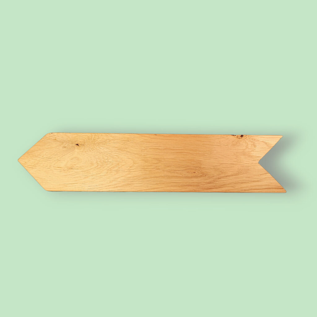 Holzschild Rohling aus Eichenholz - Chevron – Bild 3