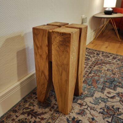 Backenzahn Beistelltisch Couchtisch Zahntisch Zahnwürfel aus Eiche Eichenholz