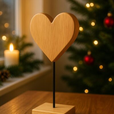Dekoherz Eiche, Holzherz mit Sockel, Deko Herz Holz, Holzdeko Eiche, Herz aus Holz, Eichenholz Deko, Herz Deko natürlich, Geschenkidee Holz, nachhaltige Holzdeko, Herz auf Ständer, Massivholz Herz, Handgemacht Dekoherz, Fensterbank Deko Herz, Holz Herz Geschenk, Deko aus regionalem Holz, Valentinstag Holzherz, Muttertag Geschenk Holz, Wohnaccessoire Eiche, Eiche Dekoobjekt, Dekoherz rustikal
