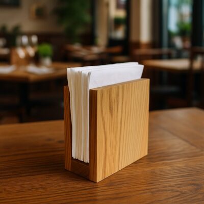 Serviettenhalter Holz, Serviettenhalter Eiche, Serviettenständer Holz, Serviettenhalter geölt, Serviettenhalter Gastronomie, Serviettenhalter Restaurant, Serviettenständer Eiche massiv, Holz Serviettenständer, Serviettenhalter personalisiert, Serviettenhalter mit Gravur, Serviettenhalter mit Logo, Serviettenhalter rustikal, Serviettenhalter modern, Serviettenständer für Tisch, Tischdeko Holz, nachhaltige Tischdeko, Holzdeko Gastronomie, Holz Serviettenhalter geölt, Eichenholz Serviettenhalter, Serviettenhalter handmade, Serviettenhalter 33x33 cm, Serviettenhalter Naturholz, Serviettenständer aus Massivholz, Serviettenhalter Geschenkidee, Serviettenhalter Handarbeit, Serviettenständer personalisierbar, Serviettenhalter regionales Holz, Serviettenständer aus Eiche, Holzdeko Tisch, rustikale Gastronomie Deko