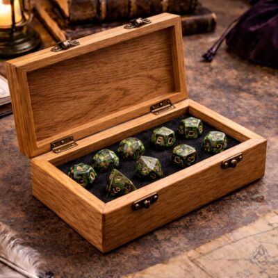 Würfelschachtel Holz, Dice Box Holz, Würfelbox Eiche, Dice Storage Holz, Würfel Aufbewahrung Holz, Dice Box D&D, Würfelbox graviert, Pen and Paper Zubehör Holz, Dungeons and Dragons Würfelbox, Dice Case Holz