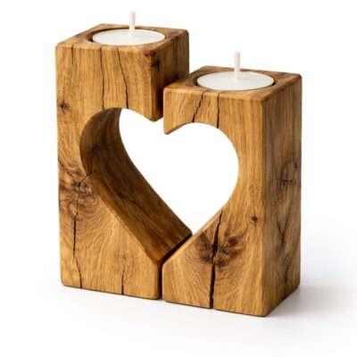 Valentinstag Geschenk, Herz Teelichthalter, Teelicht Holz Herz, Geschenk Paar, Holz Geschenk Liebe, Teelichthalter Eiche, Valentinstag Deko, Herz Geschenk Holz, Geschenk mit Gravur, Teelicht Set Paar, Holzdeko Herz, Geschenk Jahrestag, Teelicht Halter Holz