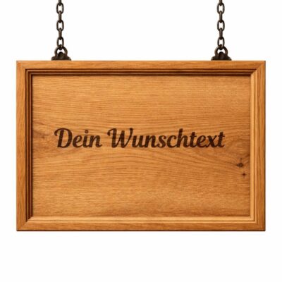 Hängeschild Holz, Holzschild Eiche, Aushängeschild Holz, Außenschild Eiche, Hausnummer Holzschild, Holz Werbeschild, klassisches Holzschild, Schild mit Zierleiste, Kassettenschild Holz, Hofschild Eiche, handgefertigtes Holzschild, Außenwerbung Holz, rustikales Holzschild