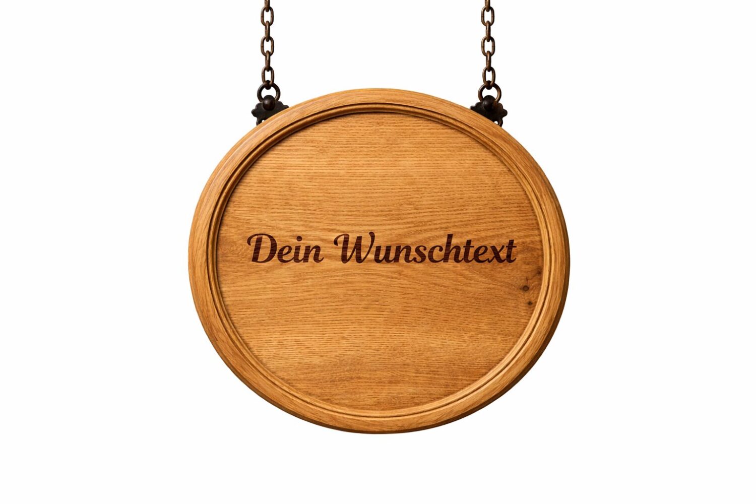 rundes Holzschild, rundes Hängeschild Eiche, Aushängeschild rund Holz, Hausnummer rund Holz, Holzschild mit Zierleiste, Kassettenschild rund, Hofschild Holz rund, Außenschild Eiche, klassisches Holzschild, handgefertigtes Holzschild