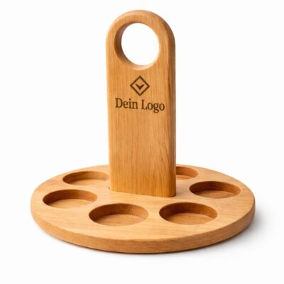 bierträger holz, bierträger eiche, bierträger massivholz, bierträger 6 flaschen, bierträger rund, bierträger mit griff, bierträger handgefertigt, bierträger rustikal, serviertablett bier holz