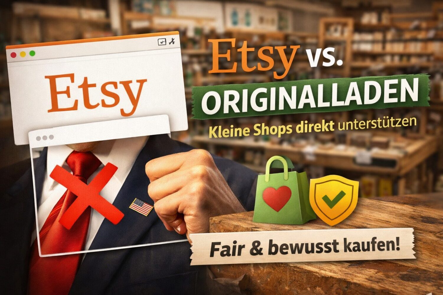 etsy alternative, etsy kritik inhaber, etsy trump supporter, etsy gebühren umgehen, direkt beim hersteller kaufen, kleine shops unterstützen, unabhängige online shops, nachhaltige online shops deutschland, handgemacht statt massenware, wertebasierter online shop, fair einkaufen online, kleine manufakturen unterstützen, etsy vs eigener shop, warum nicht bei etsy kaufen, kauf direkt beim originalshop, politische haltung online shopping, sozialer online shop, liberaler online shop deutschland, demokratische werte unternehmen, bewusster konsum handgemacht, handmade online shop deutschland, etsy reichweite kleine shops, alternative zu etsy für käufer, cravt store werte, direkt vom handwerker kaufen