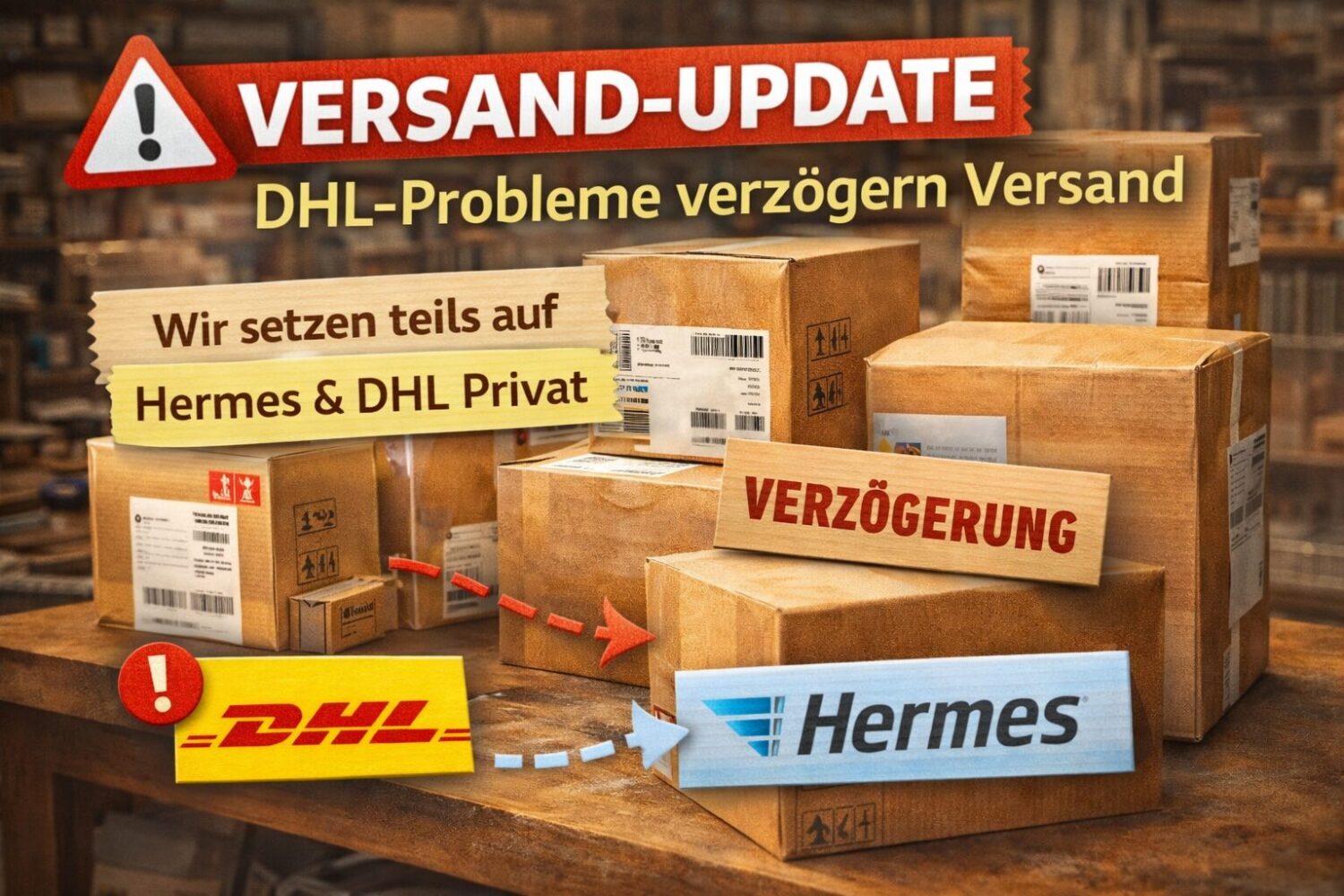 Versand-Update: Aktuelle Verzögerungen durch DHL-Schnittstellenprobleme