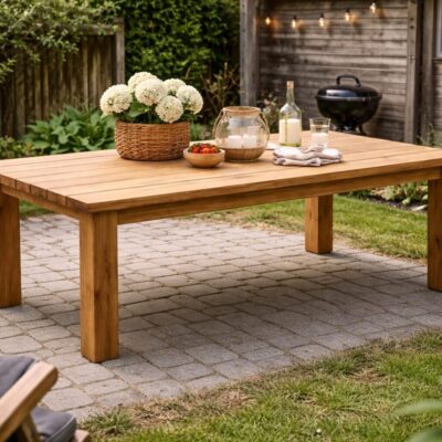 eiche esstisch outdoor, gartentisch massiv handarbeit, tisch aus regionaler eiche, gartentisch stabil massivholz, gartentisch mit angefaster kante, gartentisch premium eiche, großer terrassentisch massiv, eichenholz gartentisch individuell, gartentisch für landhaus stil, eiche outdoor möbel massiv, gartentisch hochwertig massiv, massiver tisch 200x100 eiche