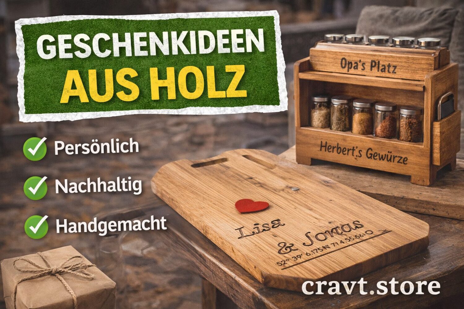 Geschenkideen aus Holz – persönlich, nachhaltig & zeitlos